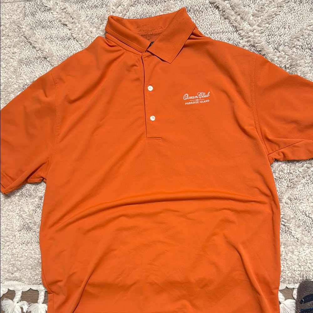 Vibrant Orange Polo Shirt with Embroidered Chest
